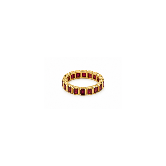 Gemstone Bezel Eternity Ring – Henri Noël