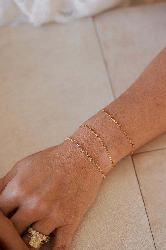 14K Chain Stacking Bracelet