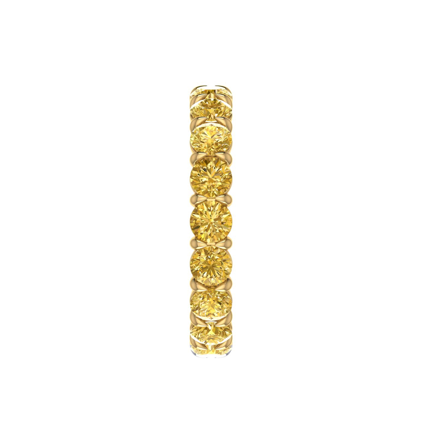 Half Diamond Half Fancy Yellow Diamond Eternity Band