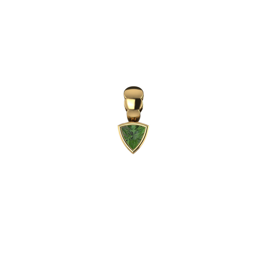 Scalloped Bezel Set Green Tourmaline Necklace – Henri Noël