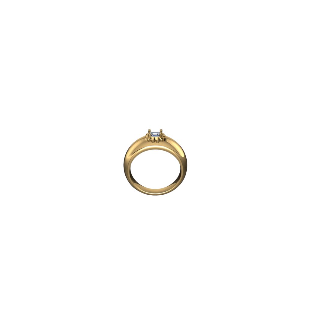 Scalloped Diamond Bubble Band – Henri Noël