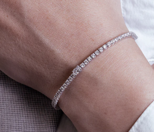 Center Diamond Half Tennis Bracelet