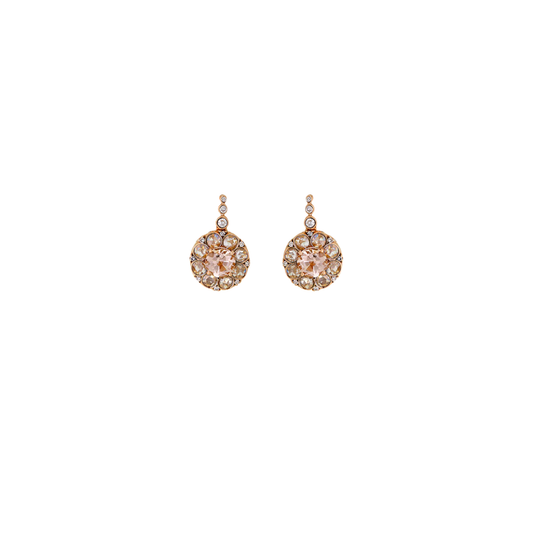 Selim Mouzannar - Beirut Rosace Earrings- Morganites-Diamonds