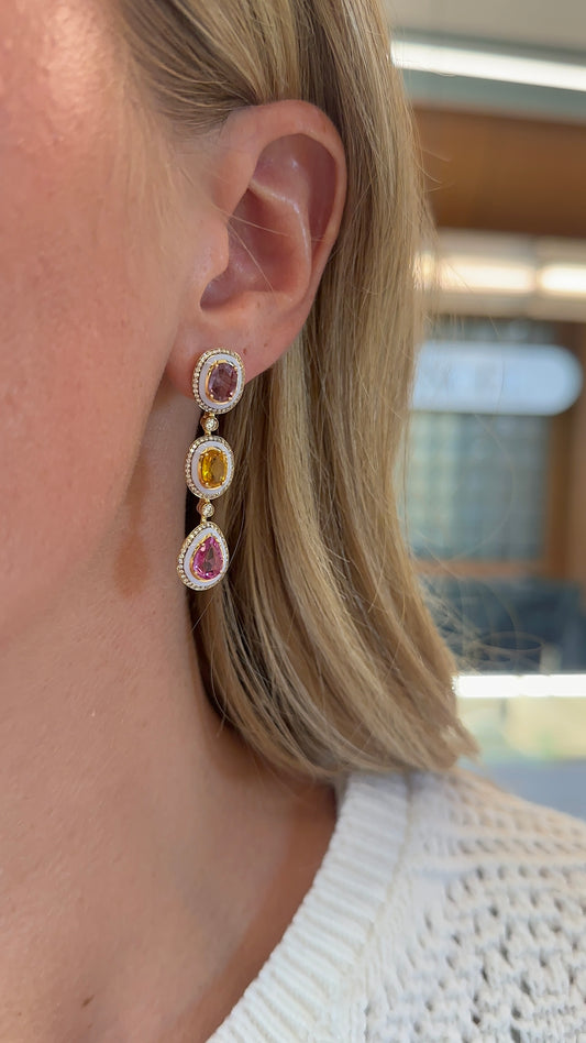 Selim Mouzannar - Mina Sapphire Drop Earrings – Henri Noël