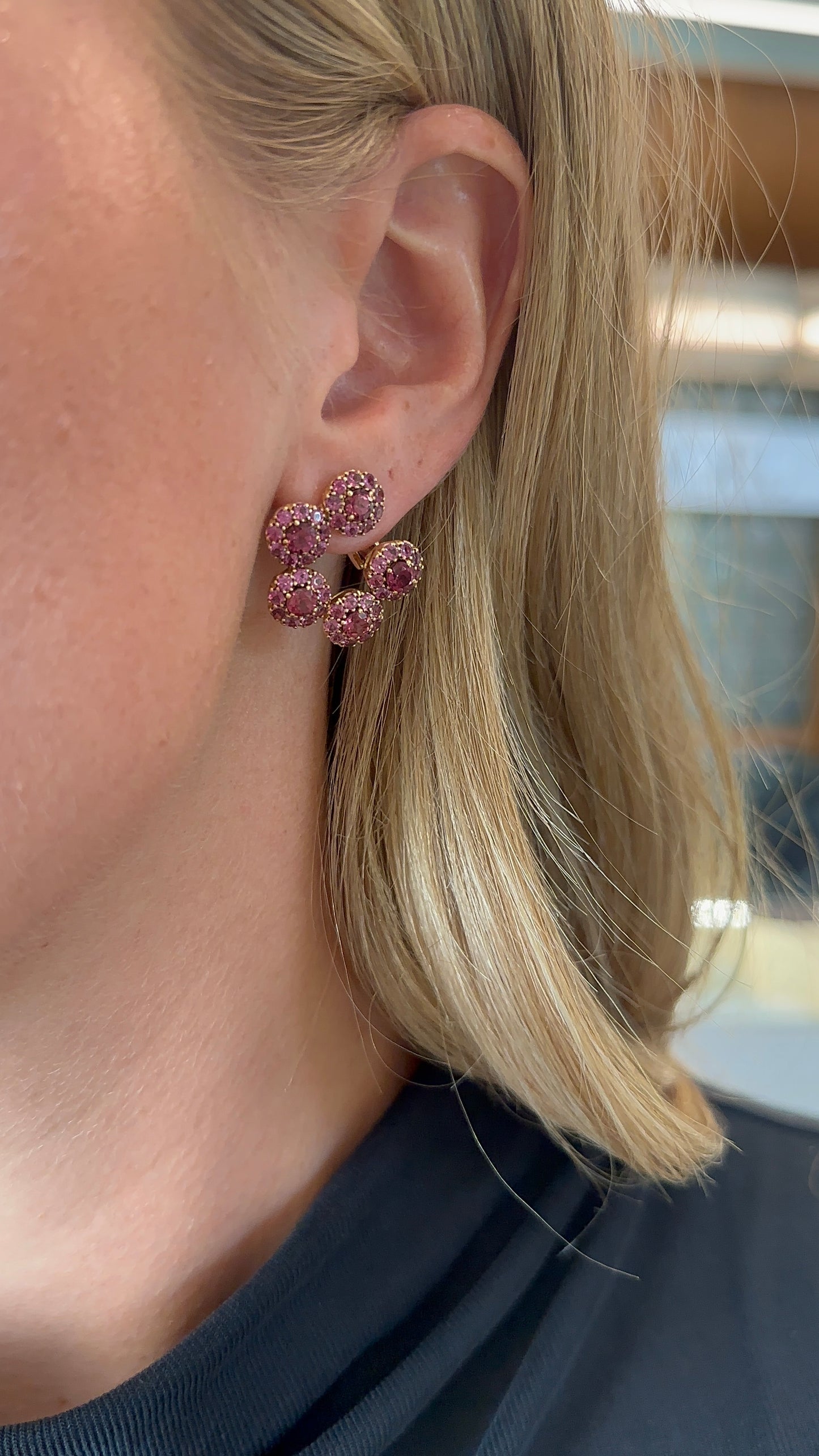Selim Mouzannar - Rhodolites Beirut Earrings