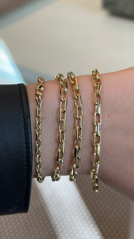 Squared Paperclip Bracelet – Henri Noël