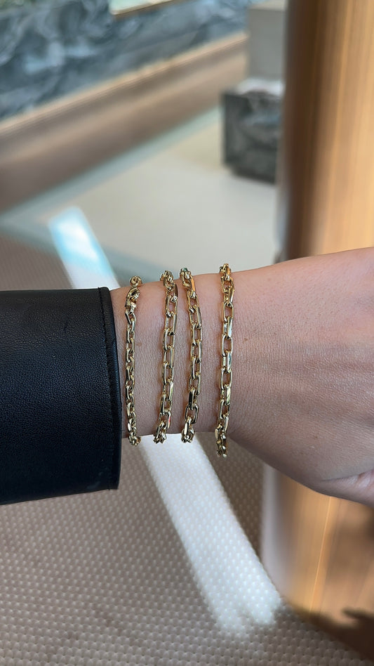 Squared Paperclip Bracelet – Henri Noël