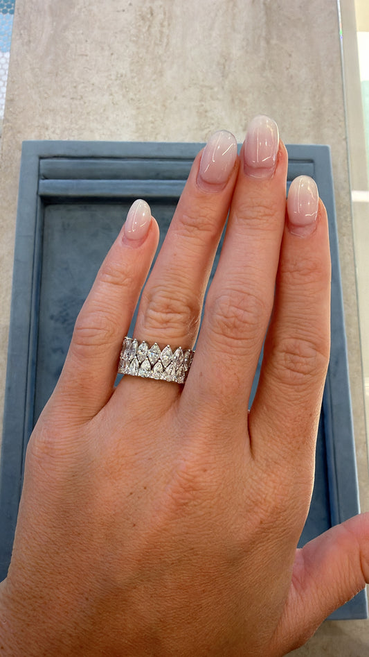 Stackable Marquise Diamond Eternity Band – Henri Noël
