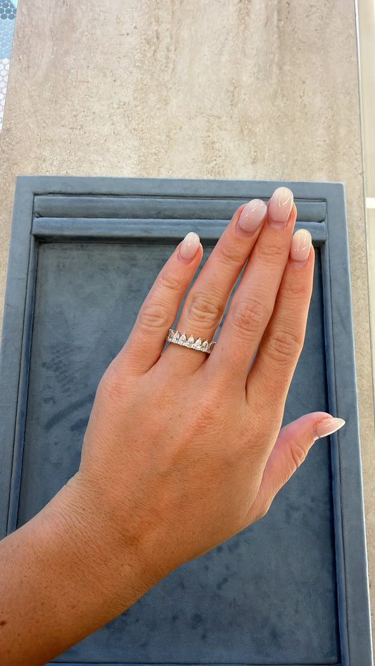 Stackable Pear Diamond Eternity Band – Henri Noël