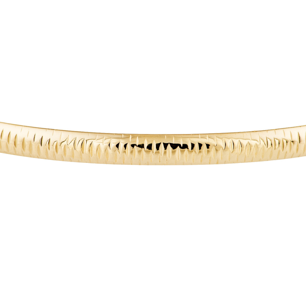14K Gold Diamond-Cut Bangle