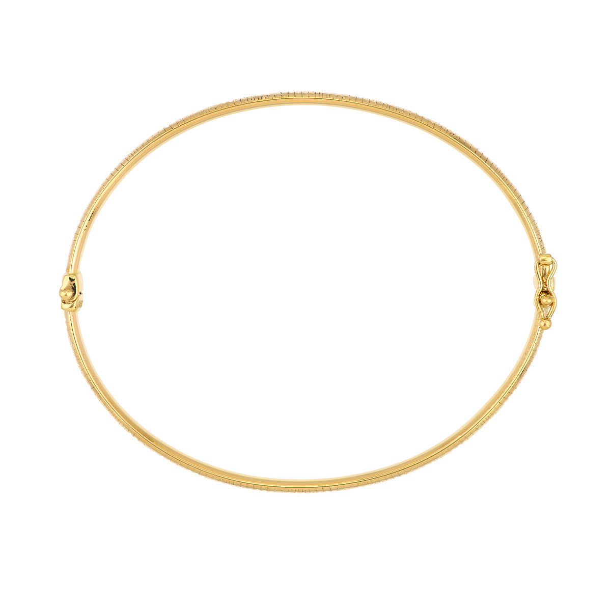 14K Gold Diamond-Cut Bangle