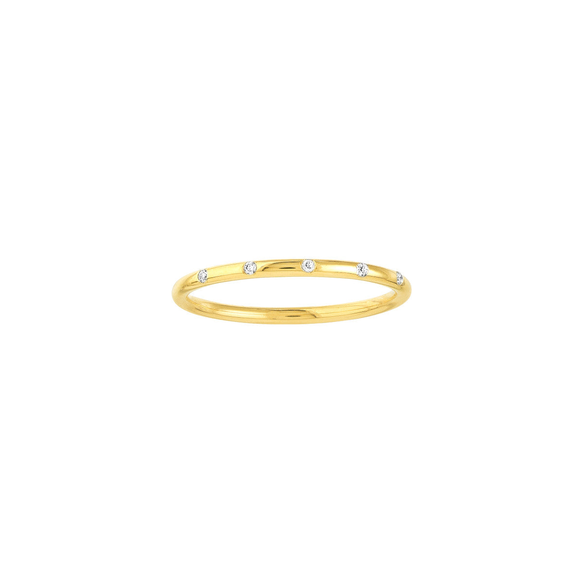 Diamond Flush Stacking Ring