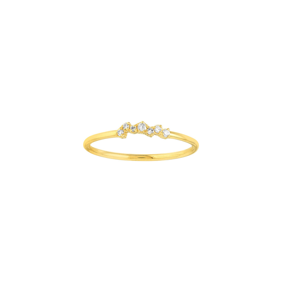 Diamond Cluster Stacking Ring