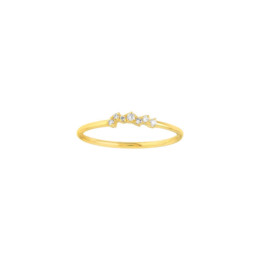 Diamond Cluster Stacking Ring