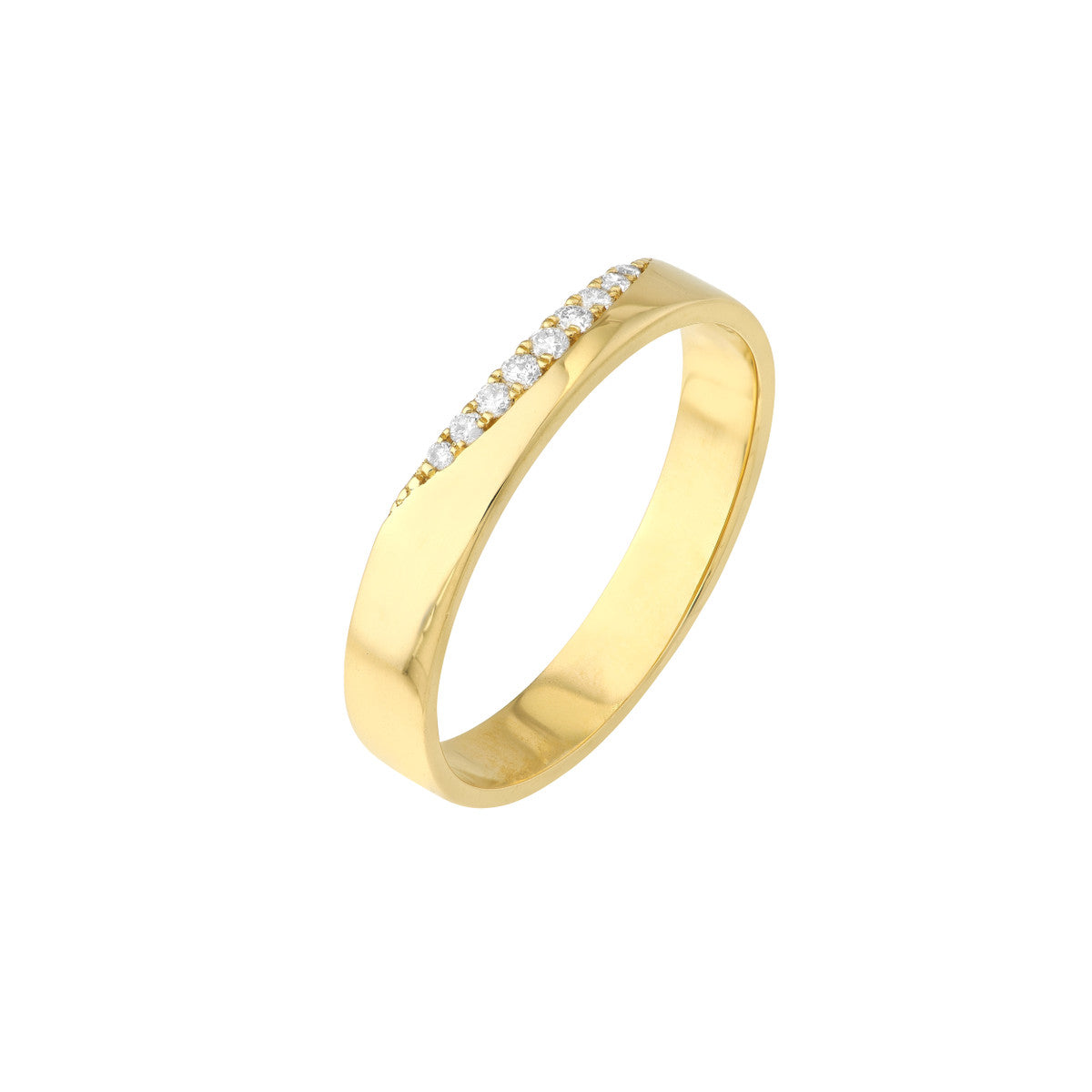 Graduated Diamond Gold Band