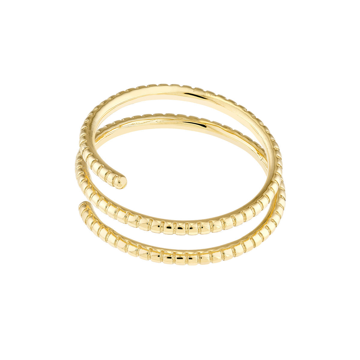 Ribbed Spiral Ring