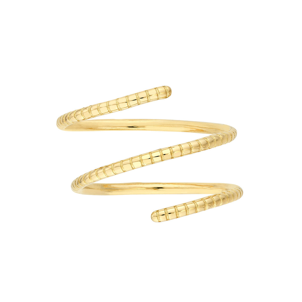 Ribbed Spiral Ring