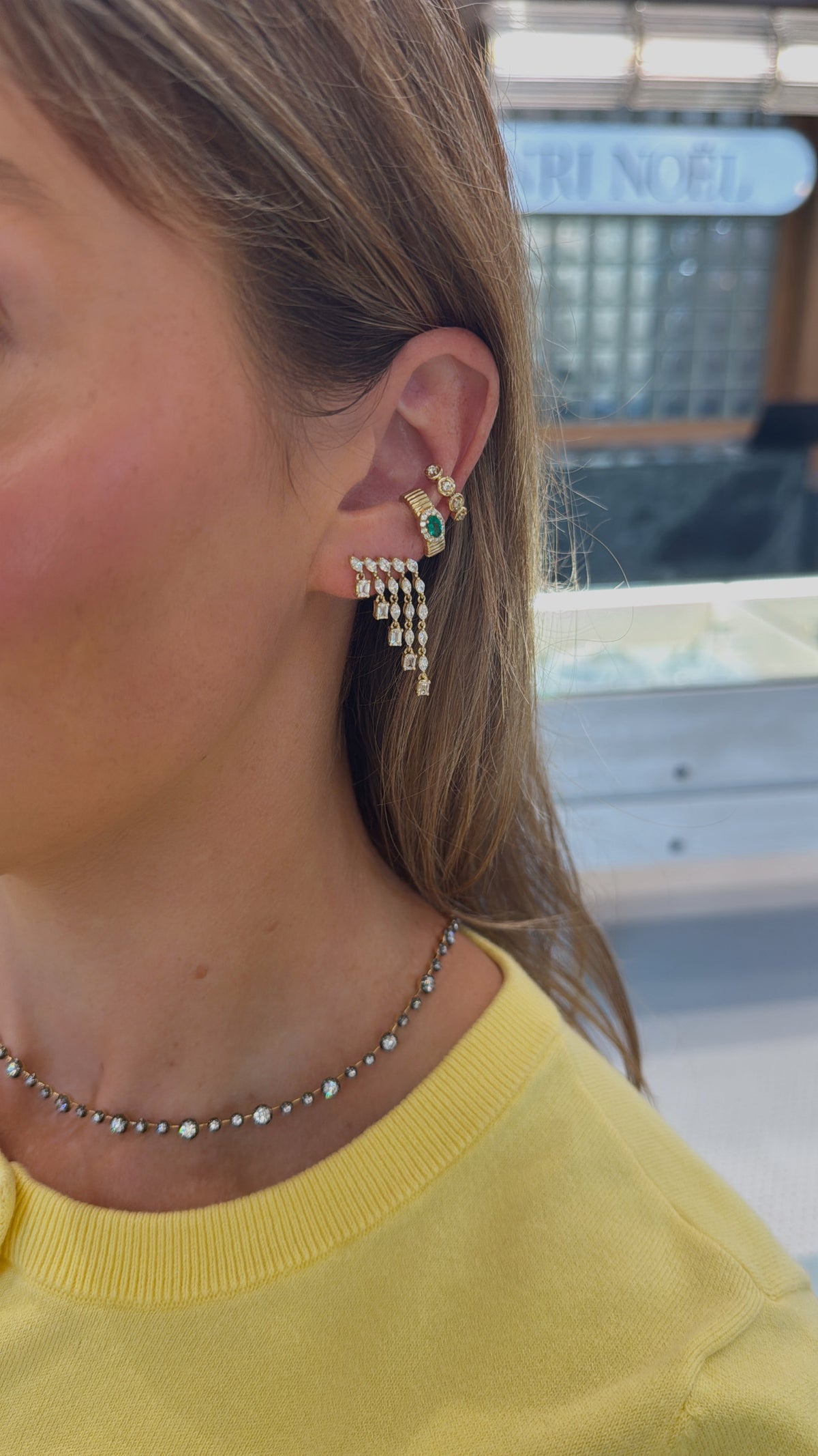 Fringe Diamond Drop Earrings