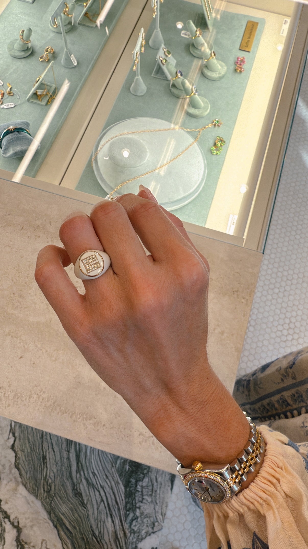 kWIT Jewelry- Spark Pinky Square Signet Ring