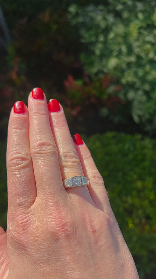 Three Stone Diamond Ring – Henri Noël