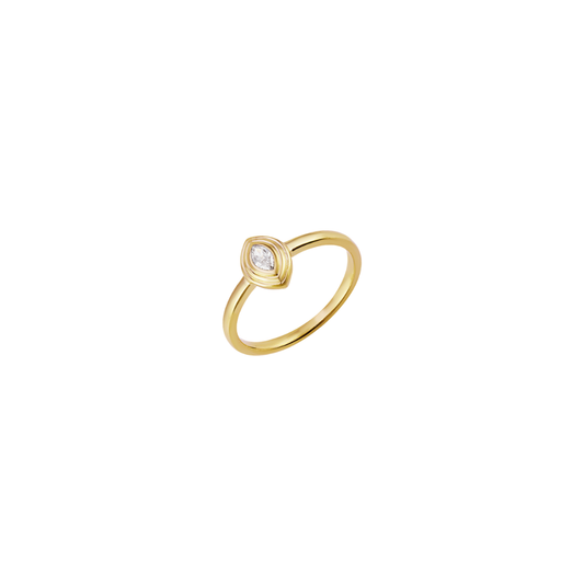 Triple Bezel Marquise-Cut Diamond Ring – Henri Noël