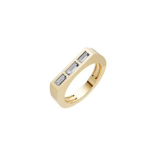 Triple Baguette Diamond Band – Henri Noël