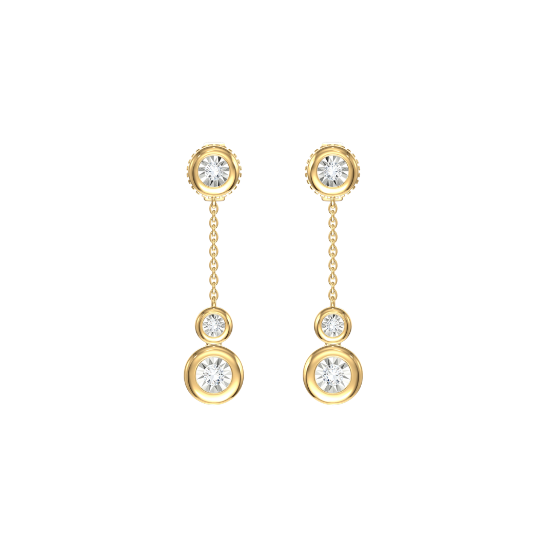 Triple Bezel Chain Drops – Henri Noël