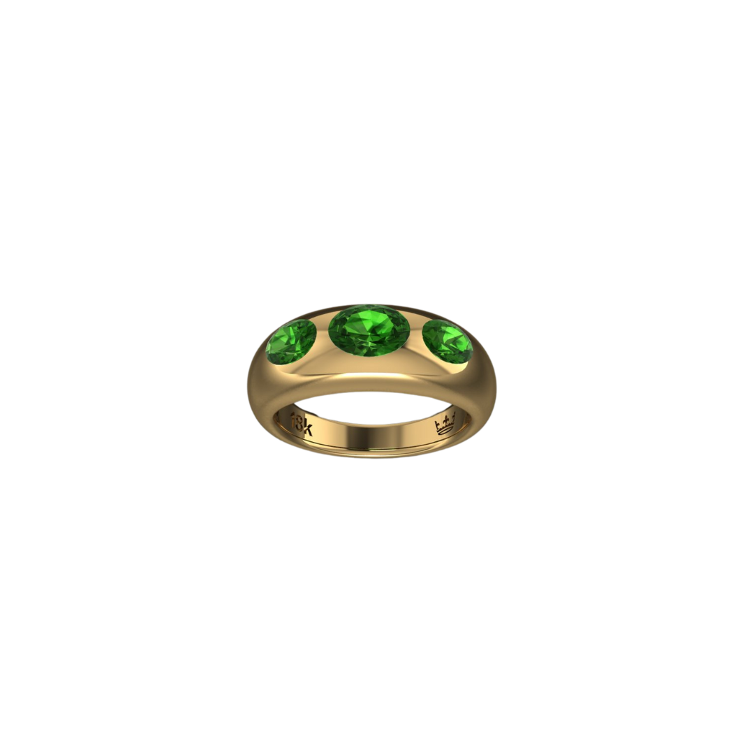 Tsavorite Garnet Bubble Ring – Henri Noël