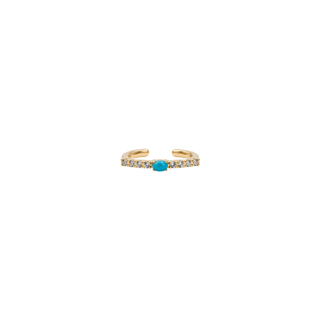 Turquoise and Diamond Ear Cuff – Henri Noël