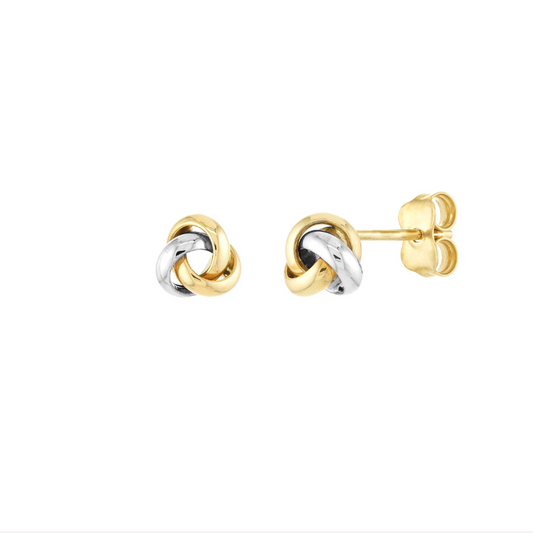 Two-Tone Knot Studs – Henri Noël