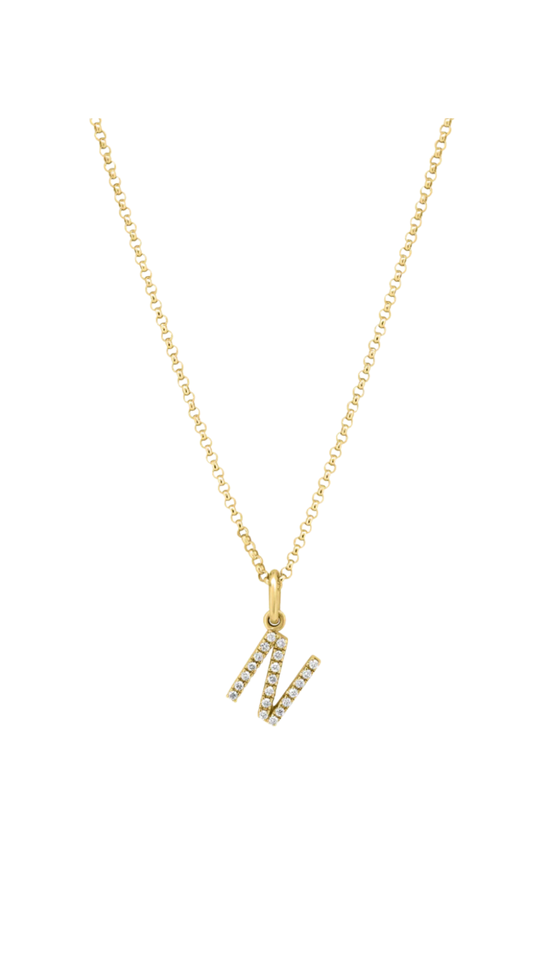 Petite Diamond Initial Pendant