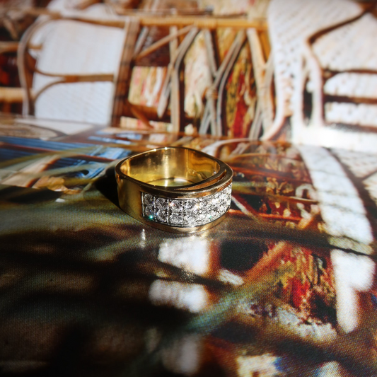Vintage Diamond Square Cocktail Ring – Henri Noël