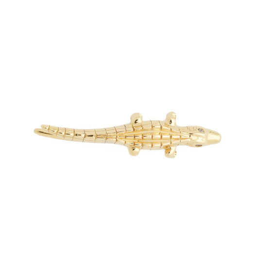 Bibi van der Velden- Alligator Yellow Gold Ear Climber – Henri Noël