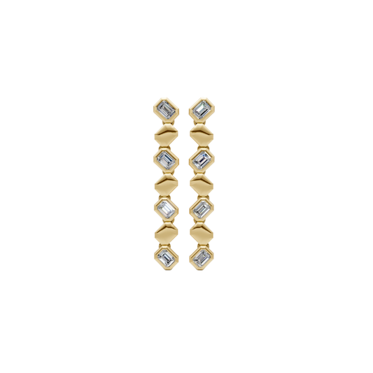 Alternating Emerald Cut Diamond Drops – Henri Noël