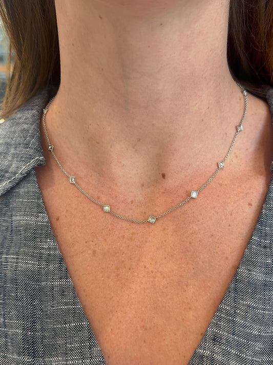Bezel Princess Cut Diamond By The Inch