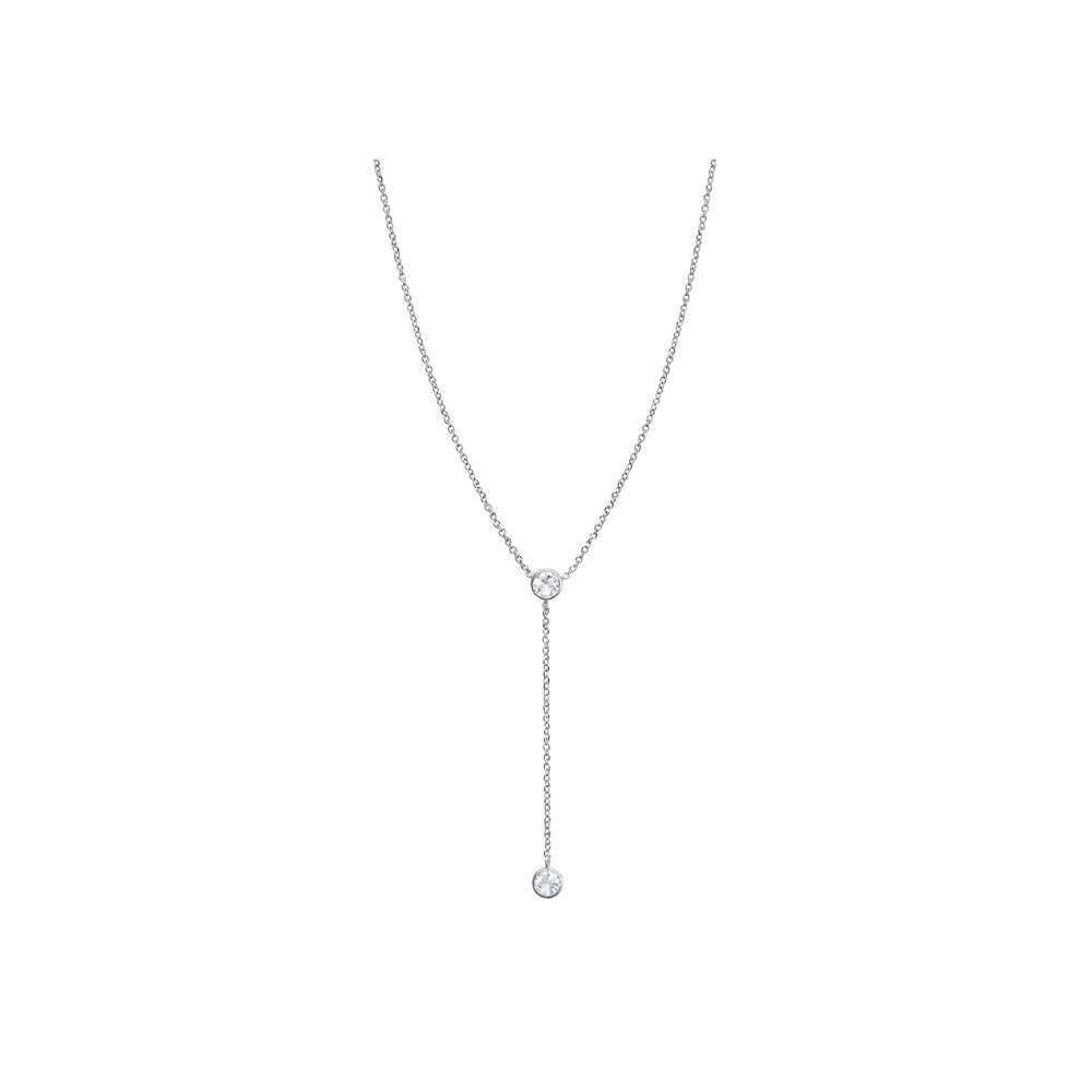 Bezel Diamond Lariat Necklace – Henri Noël