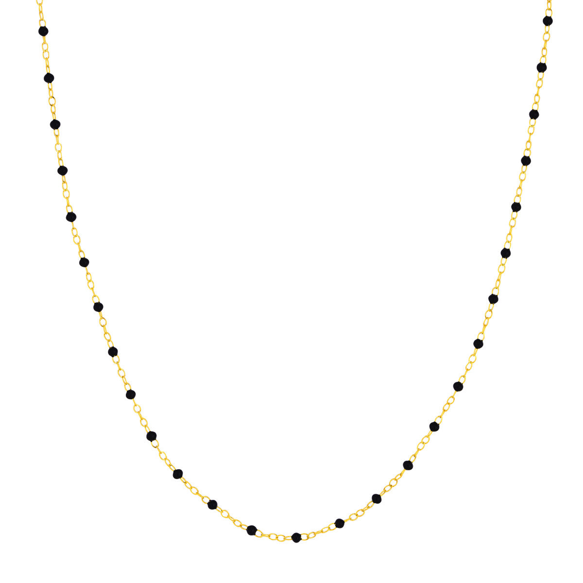 Enamel Bead Station Necklace