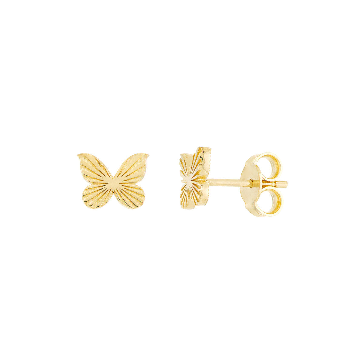 14K Butterfly Studs