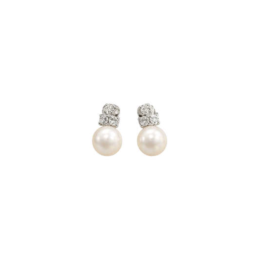 Trio Diamond and Pearl Studs