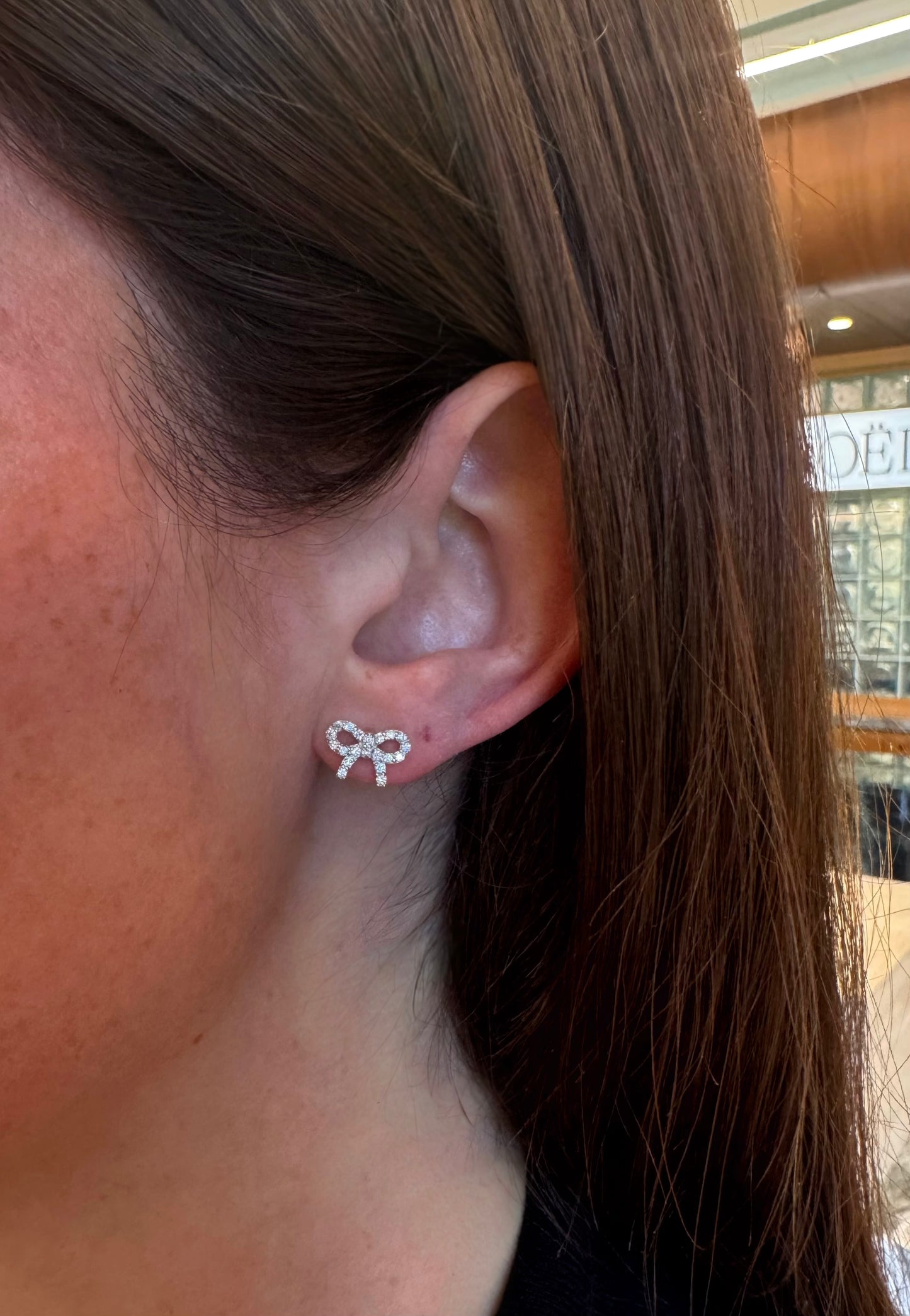 Diamond Bow Earrings – Henri Noël