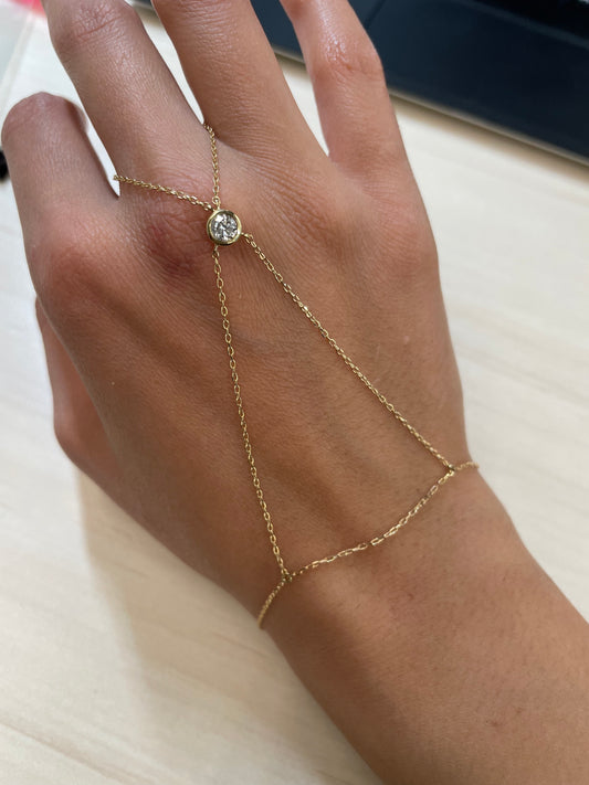 Diamond Bezel Hand Chain