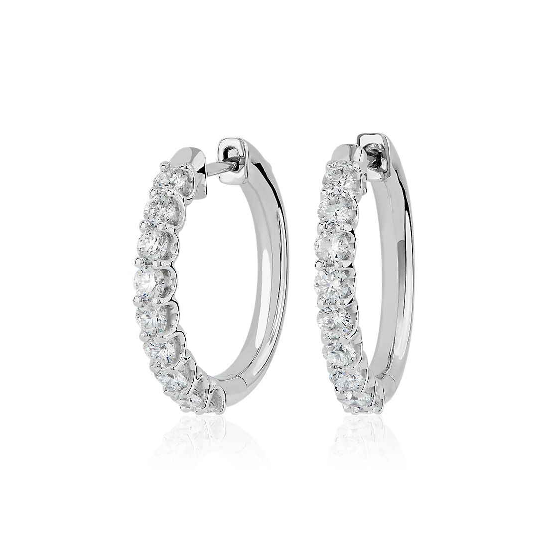 Large Diamond Hoop Earrings