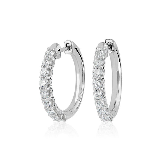 Large Diamond Hoop Earrings