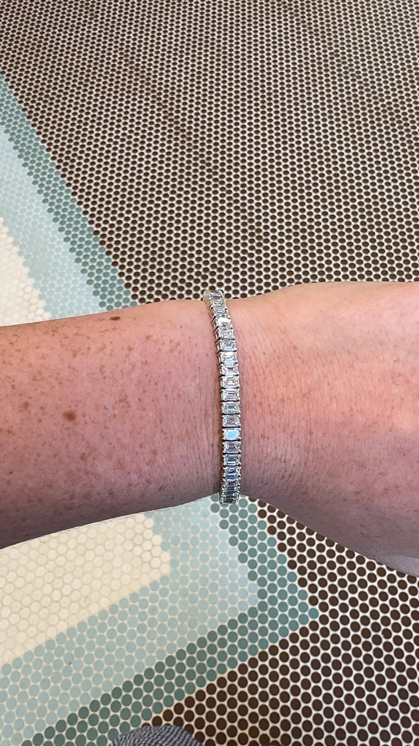 Emerald-Cut Diamond Tennis Bracelet – Henri Noël