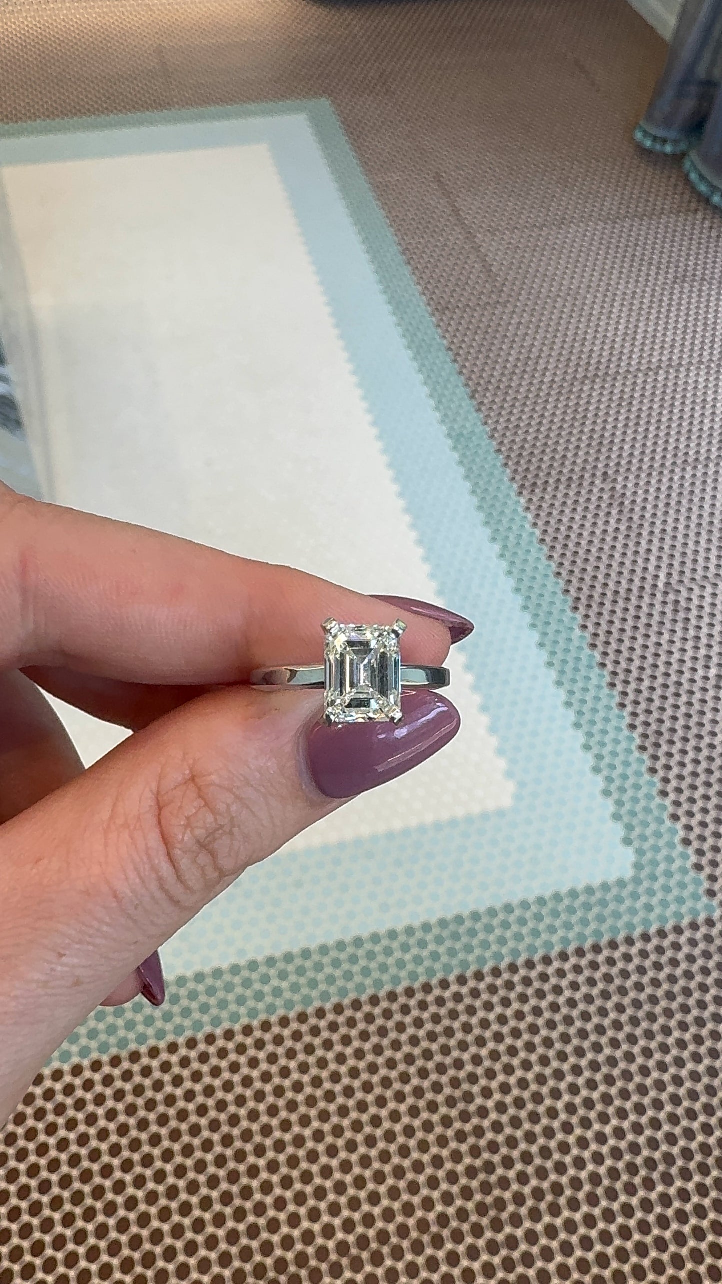 Emerald-Cut Diamond Engagement Ring – Henri Noël