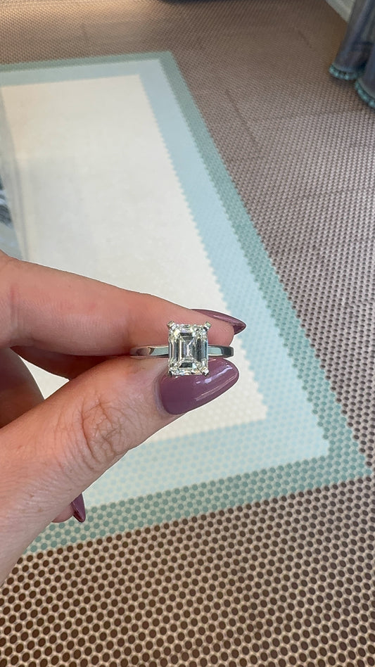 Emerald-Cut Diamond Engagement Ring