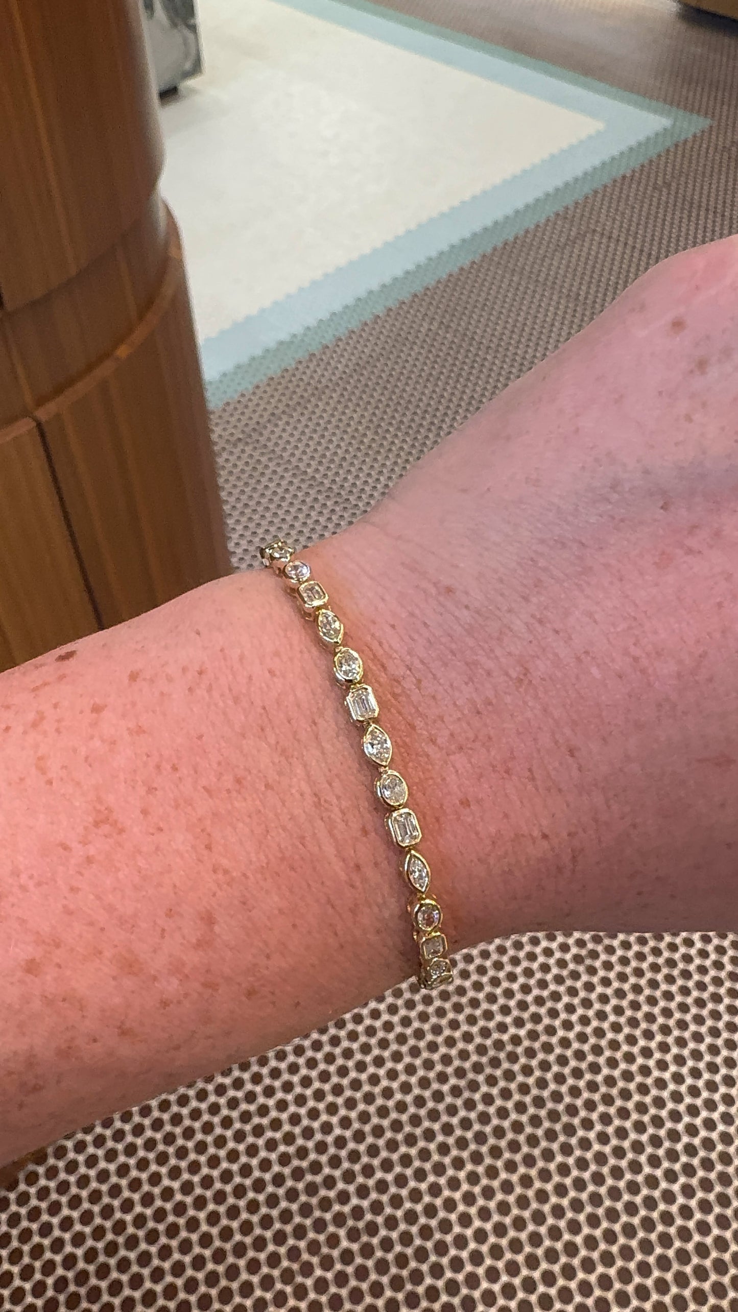 Fancy Shaped Bezel Diamond Tennis Bracelet – Henri Noël