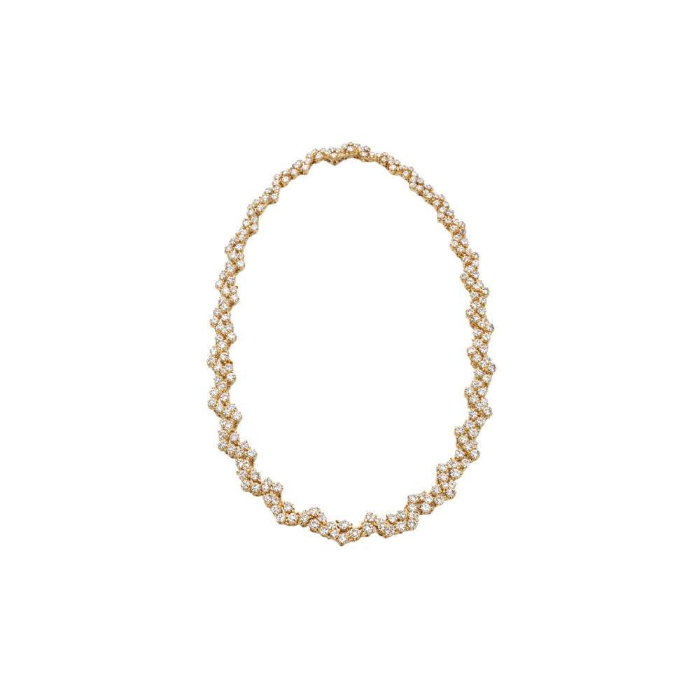 Full Eternity Diamond Cluster Necklace