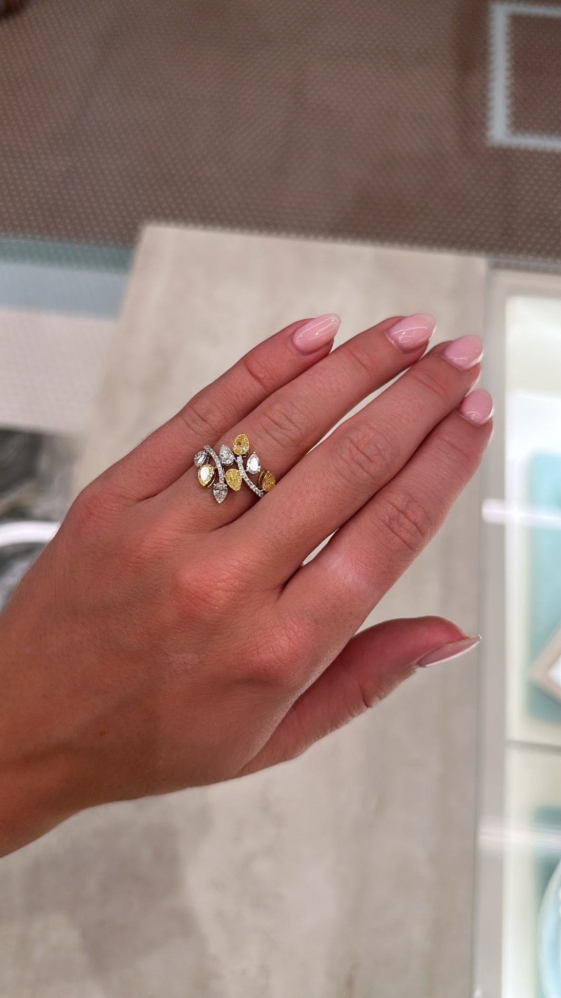 Golden Vine Diamond Bypass Ring