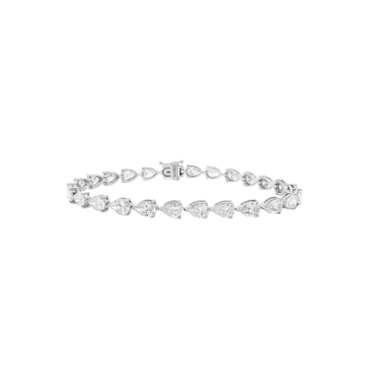 East West Pear Diamond Tennis Bracelet